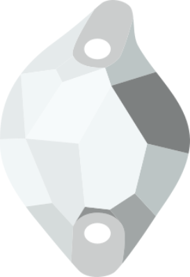 Crystal / Sew-on stone : Curva : Glass