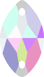 Crystal AB / Sew-on stone : Diamond : Glass