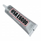 E6000 adhesive tube on a white background
