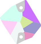 Crystal AB / Sew-on stone : Hexadone : Glass