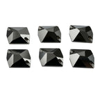 Hematite Jet / Sew-on stone : Hexadone : Glass