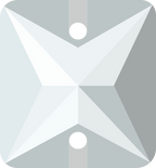 Crystal / Sew-on stone : Square : Glass