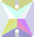 Crystal AB / Sew-on stone : Square : Glass