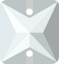 Crystal / Sew-on stone : Square : Glass
