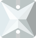 Crystal / Sew-on stone : Square : Glass