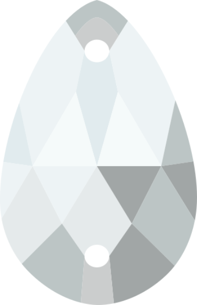 Crystal / Sew-on stone : Teardrop : Glass