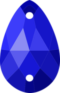 Sapphire / Sew-on stone : Teardrop : Glass