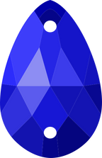 Sapphire / Sew-on stone : Teardrop : Glass