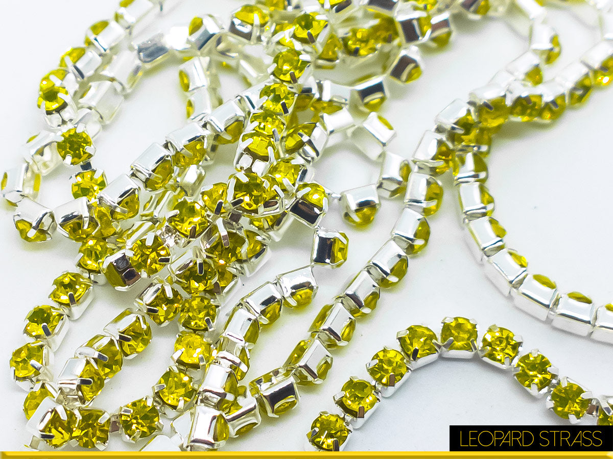 Rhinestone Cup Chain - Citrine